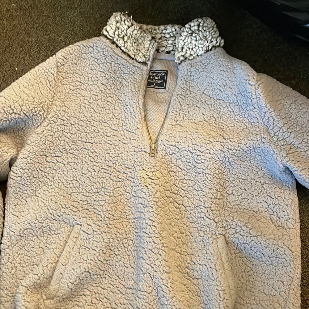 Abercrombie & Fitch Large Sherpa Fleece Pullover